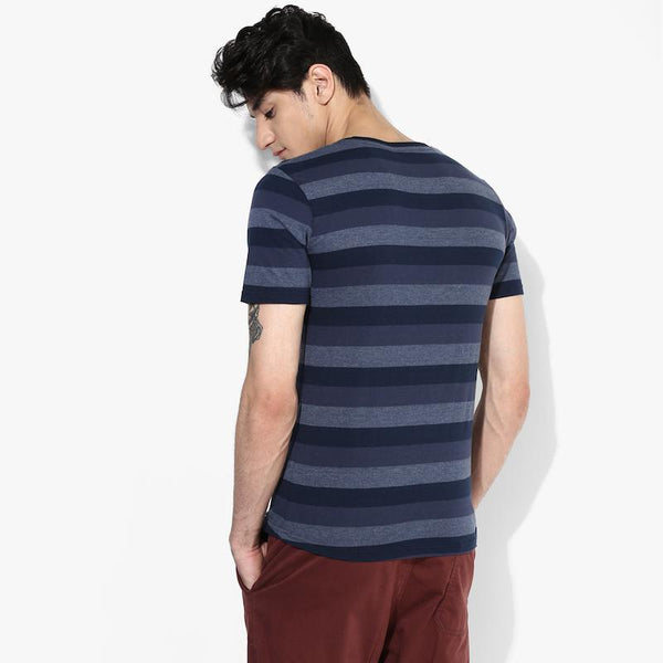 Organic Cotton Men's Navy Stripe T-Shirt