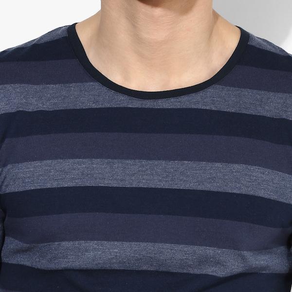 Organic Cotton Men's Navy Stripe T-Shirt