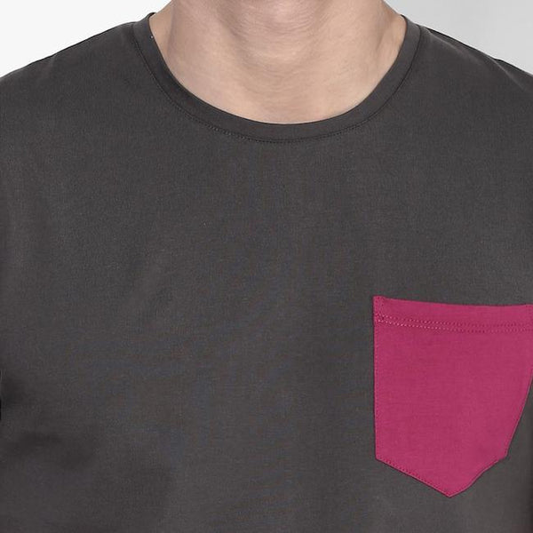 Organic Cotton Men's Pink Pocket T-Shirt
