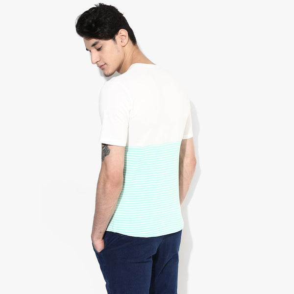 Organic Cotton Men's Pocket T-Shirt With Stripes
