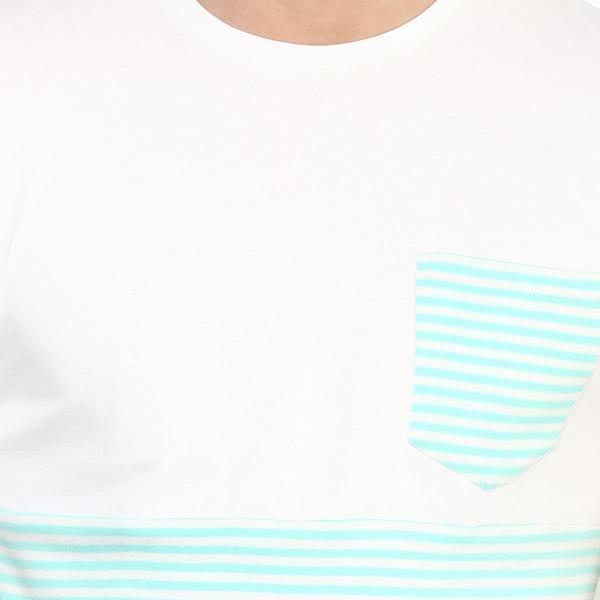 Organic Cotton Men's Pocket T-Shirt With Stripes