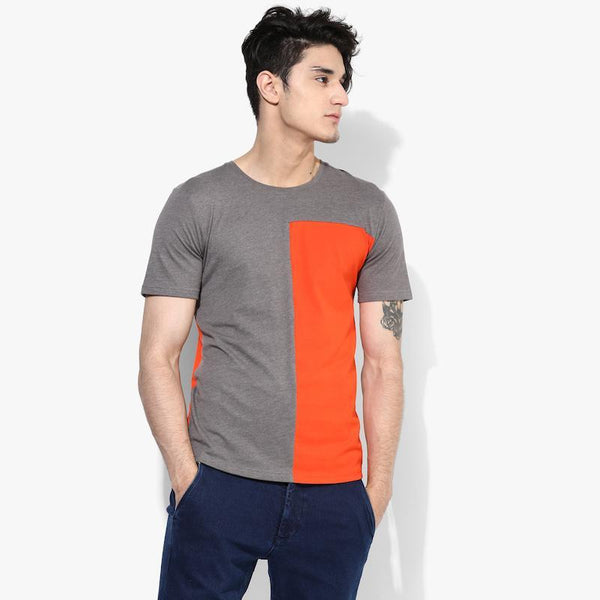 Organic Cotton Men's Premium Cut and Sew T-Shirt - Grey