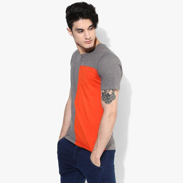 Organic Cotton Men's Premium Cut and Sew T-Shirt - Grey