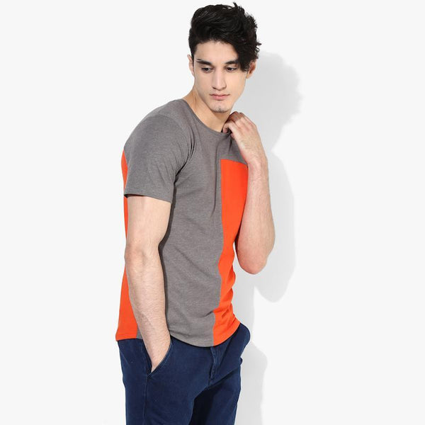 Organic Cotton Men's Premium Cut and Sew T-Shirt - Grey