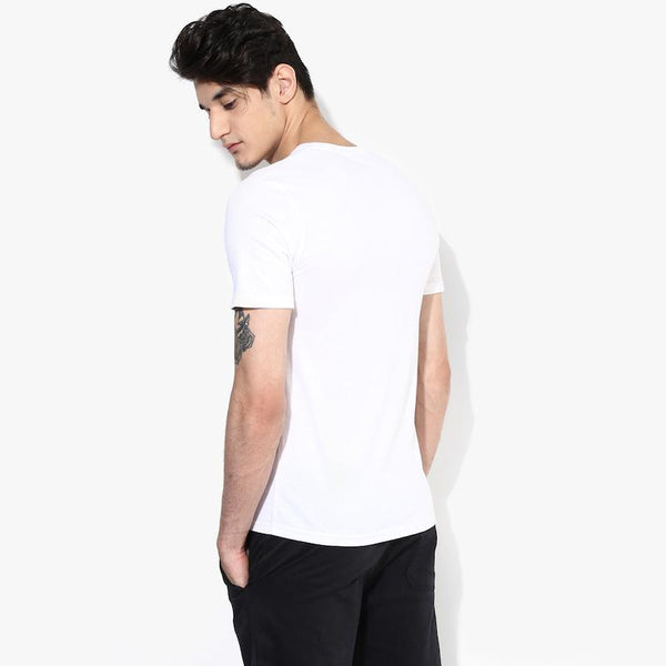 Organic Cotton Men's T-Shirt With Graphic Print - White