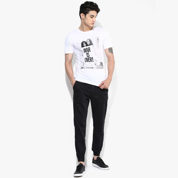 Organic Cotton Men's T-Shirt With Graphic Print - White