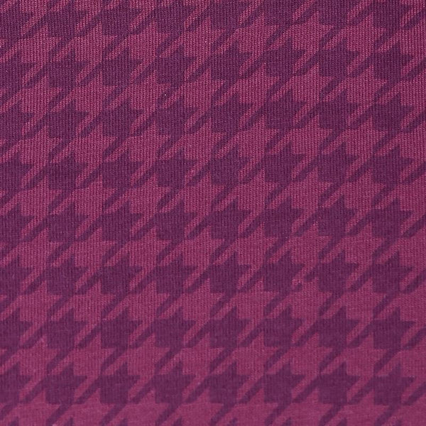 Organic Cotton Men's T-Shirt With Houndstooth Print - Purple