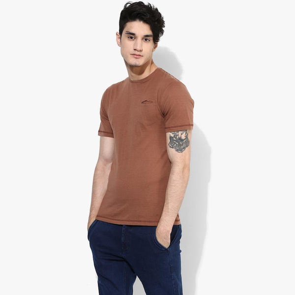 Organic Cotton Men's T-Shirt With Pocket - Copper