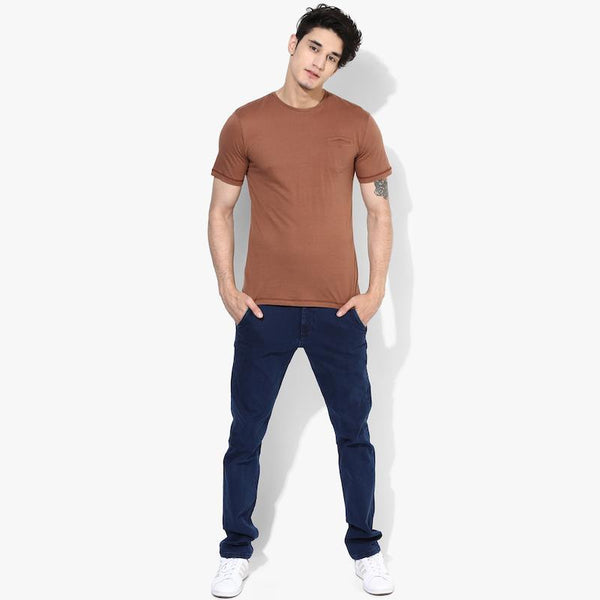 Organic Cotton Men's T-Shirt With Pocket - Copper