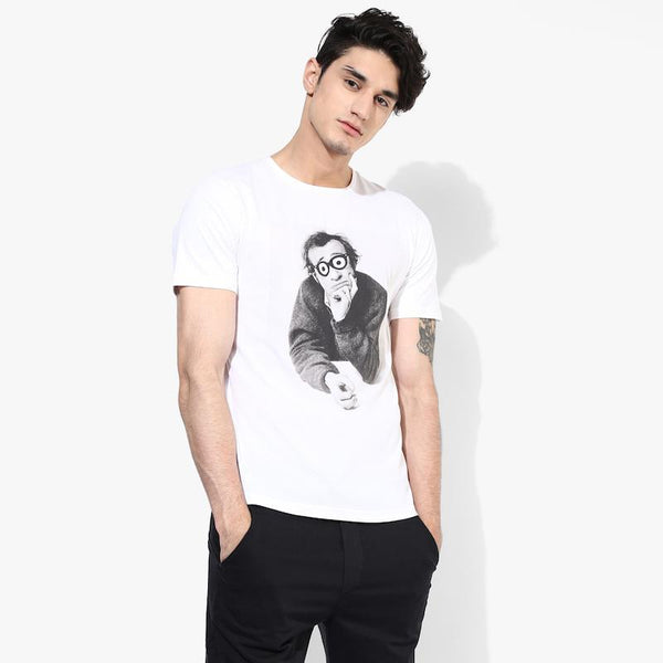 Organic Cotton Men's T-Shirt With Woody Allen Print