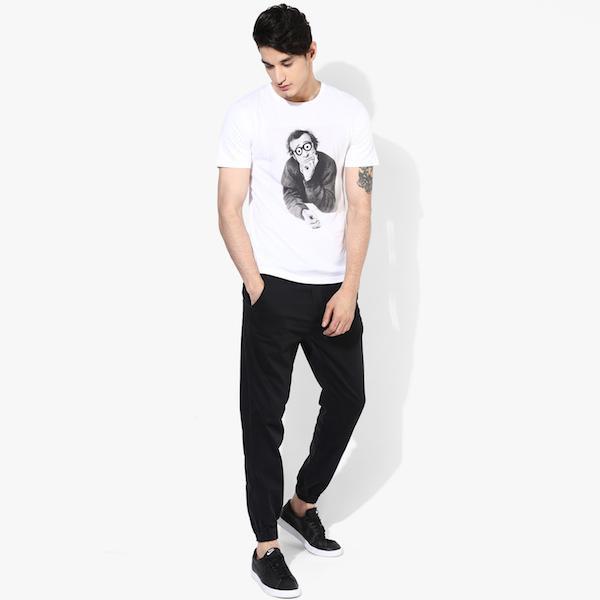 Organic Cotton Men's T-Shirt With Woody Allen Print