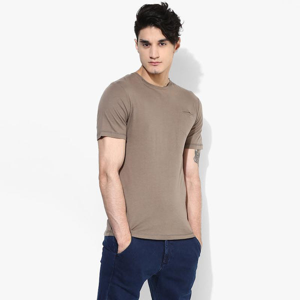 Organic Cotton Men's T-Shirt with Pocket - Stone