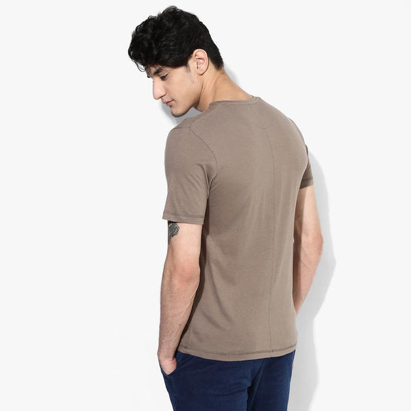 Organic Cotton Men's T-Shirt with Pocket - Stone