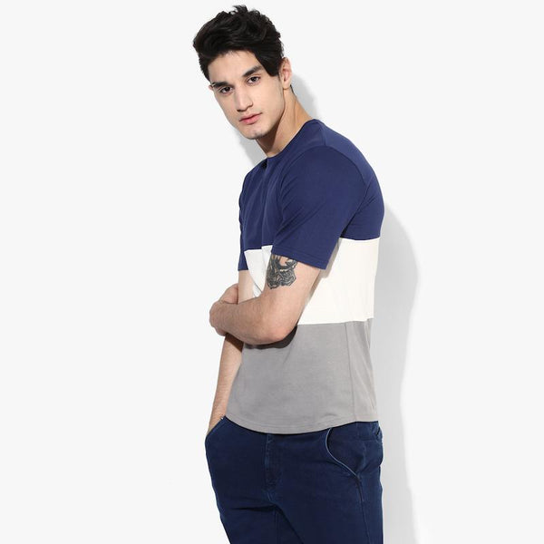 Organic Cotton Men's Three Part Premium T-Shirt - Blue