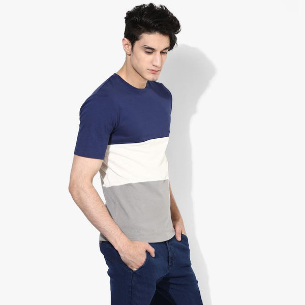 Organic Cotton Men's Three Part Premium T-Shirt - Blue