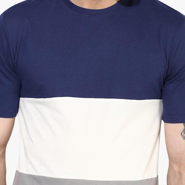Organic Cotton Men's Three Part Premium T-Shirt - Blue