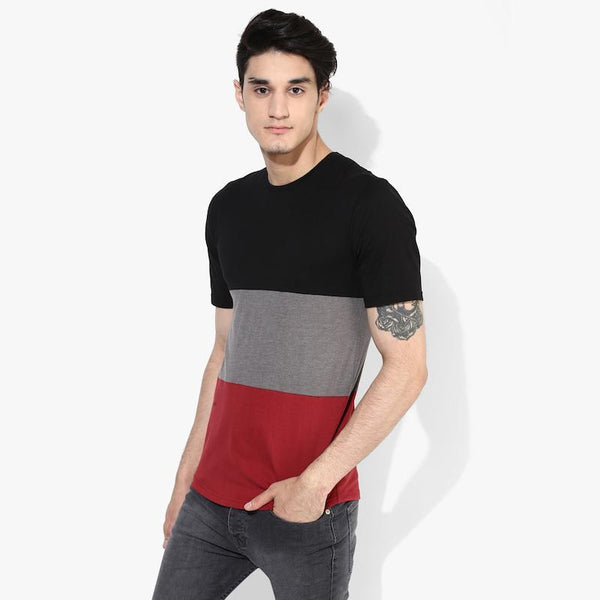 Organic Cotton Men's Three Part Premium T-Shirt - Maroon