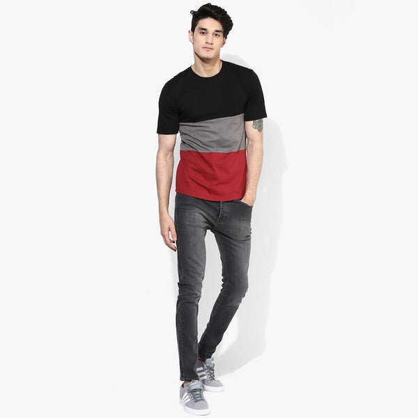 Organic Cotton Men's Three Part Premium T-Shirt - Maroon