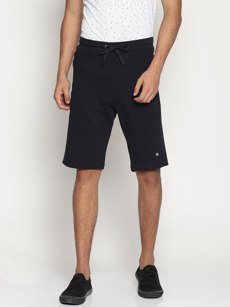 Organic Cotton Men's Regular Fit Sports Shorts - Navy Blue