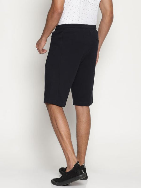 Organic Cotton Men's Regular Fit Sports Shorts - Navy Blue