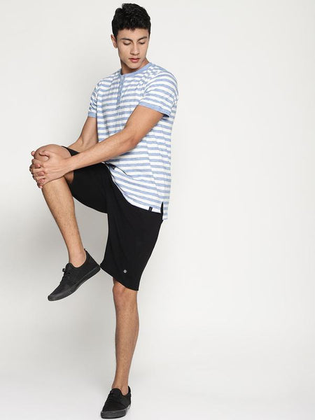 Organic Cotton Men's Regular Fit Sports Shorts - Black