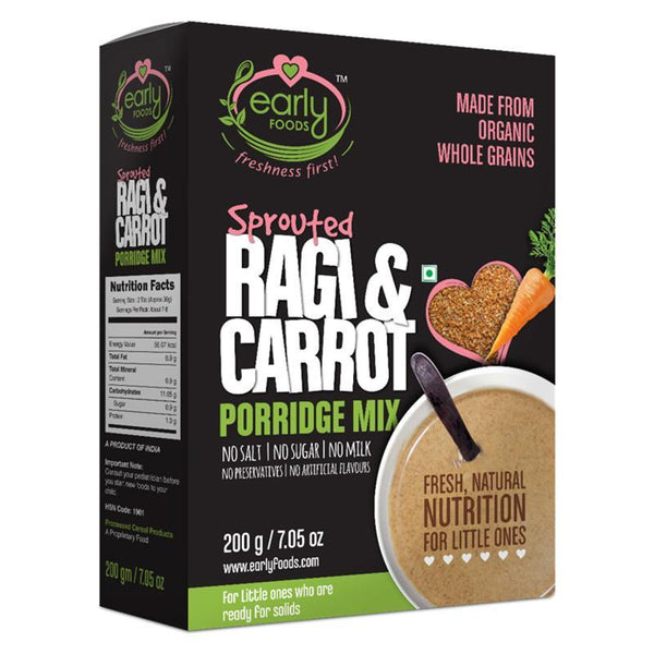 Sprouted Ragi and Carrot Porridge Mix, 200g