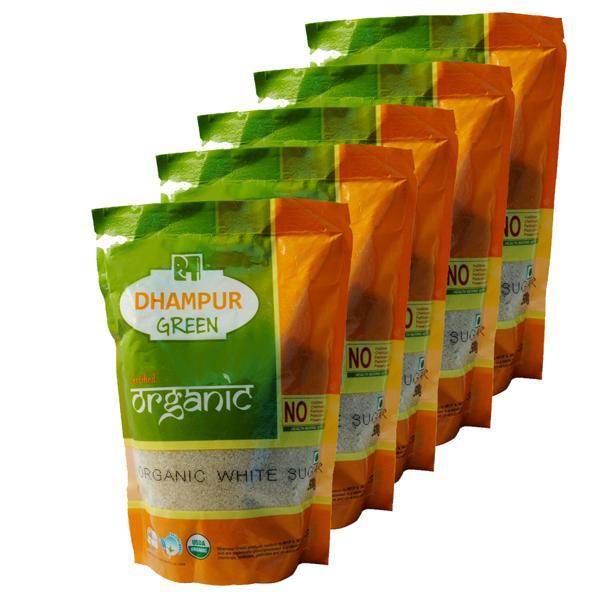 Organic White Sugar ( Pack of 5 ), 500 gm