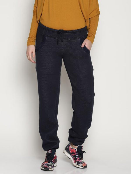 Organic Cotton Women's Joggers - Navy Blue