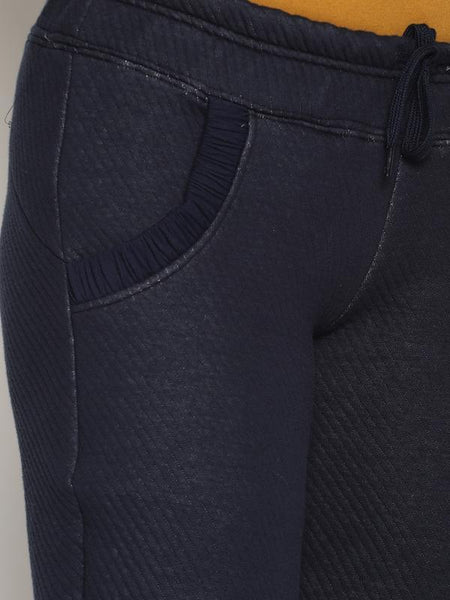 Organic Cotton Women's Joggers - Navy Blue