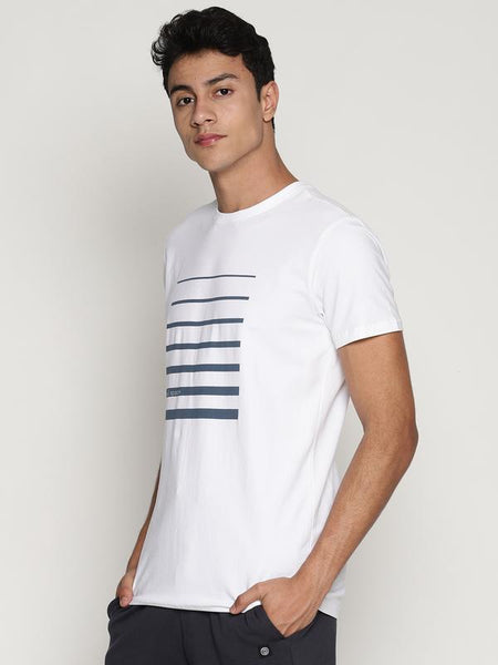Organic Cotton Men's Printed T-Shirt - White