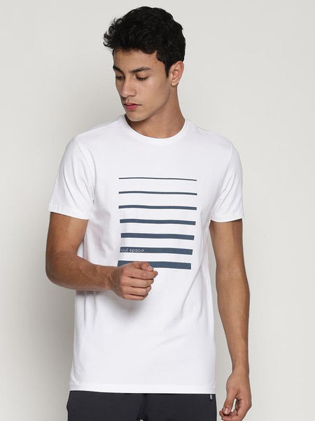 Organic Cotton Men's Printed T-Shirt - White