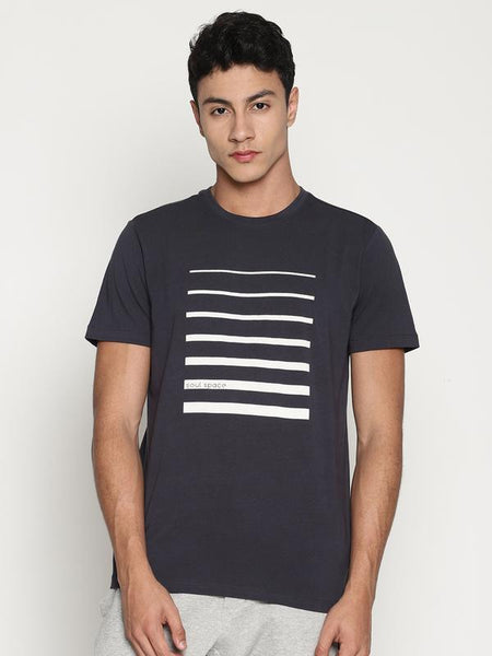 Organic Cotton Men's Printed T-Shirt - Black