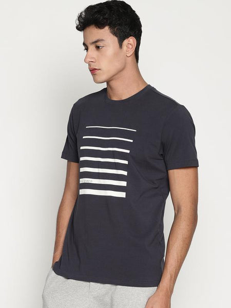 Organic Cotton Men's Printed T-Shirt - Black