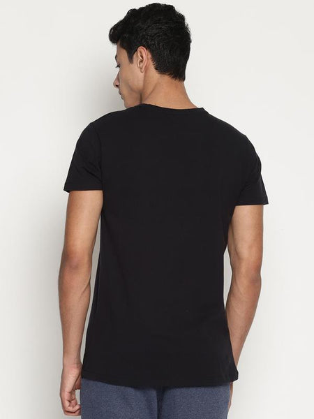Organic Cotton Men's Black Striped T-Shirt
