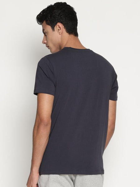 Organic Cotton Men's Printed T-Shirt - Black