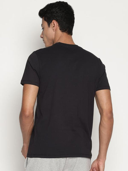 Organic Cotton Men's Printed T-Shirt - Black