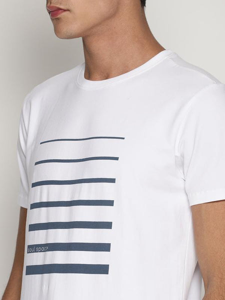 Organic Cotton Men's Printed T-Shirt - White