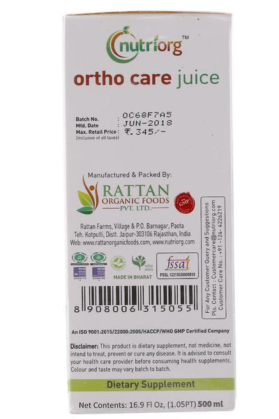Ortho  Care Juice with ayurvedic ingredients - 500ml.