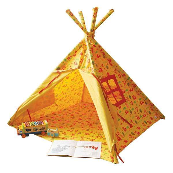 Organic Cotton Jungle Safari Indoor/ Outdoor Teepee Tent for Kids