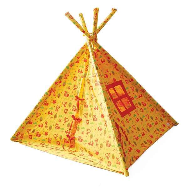 Organic Cotton Jungle Safari Indoor/ Outdoor Teepee Tent for Kids