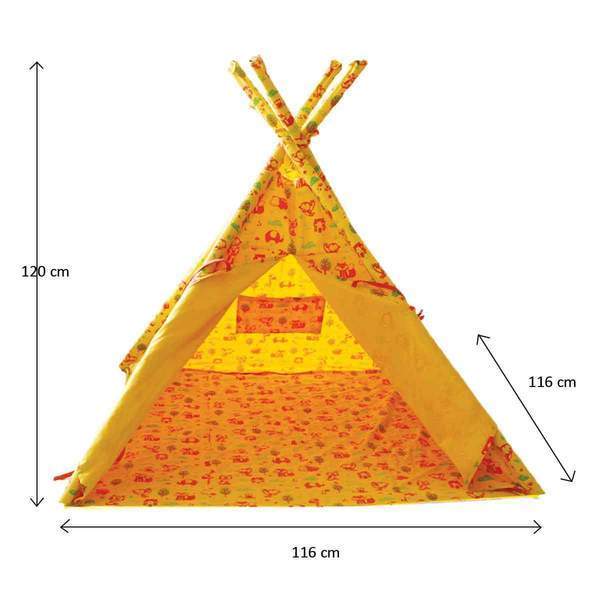 Organic Cotton Jungle Safari Indoor/ Outdoor Teepee Tent for Kids