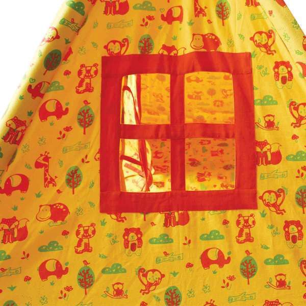 Organic Cotton Jungle Safari Indoor/ Outdoor Teepee Tent for Kids