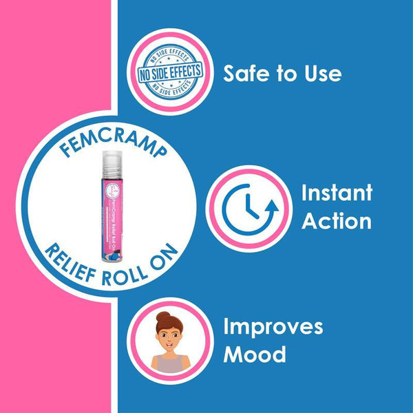 Natural Menstrual Cramp Relief Roll-On, 10ml (Pack of 2)
