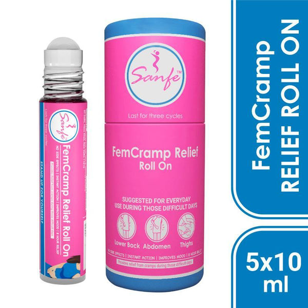 Natural Menstrual Cramp Relief Roll-On, 10ml (Pack of 5)