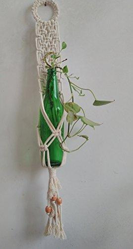 Macrame Bottle Indoor Outdoor Plant Holder Handmade By Women Artisans