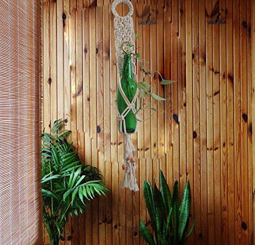 Macrame Bottle Indoor Outdoor Plant Holder Handmade By Women Artisans