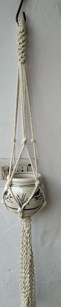 Crown Knot Macrame Plant Holder Handmade by Women Artisans
