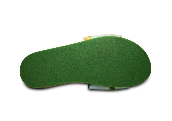 Greensole Light Pineapple Print Recycled Slippers (Men)