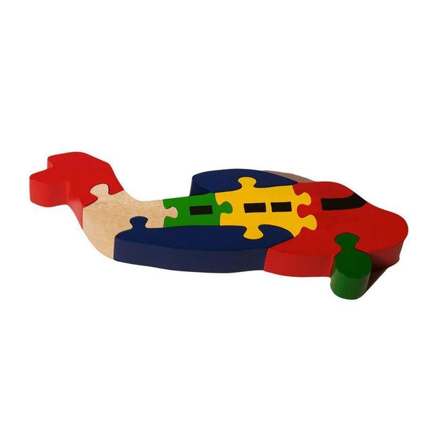 Wooden Aeroplane 3D Chunky 8-Piece Jigsaw Puzzle - 100% Safe, Natural & Eco-friendly