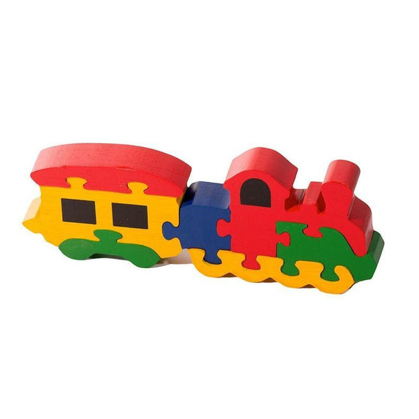Wooden Train Wagon 7-Piece Jigsaw Puzzle - 100% Safe, Natural & Eco-friendly Shumee
